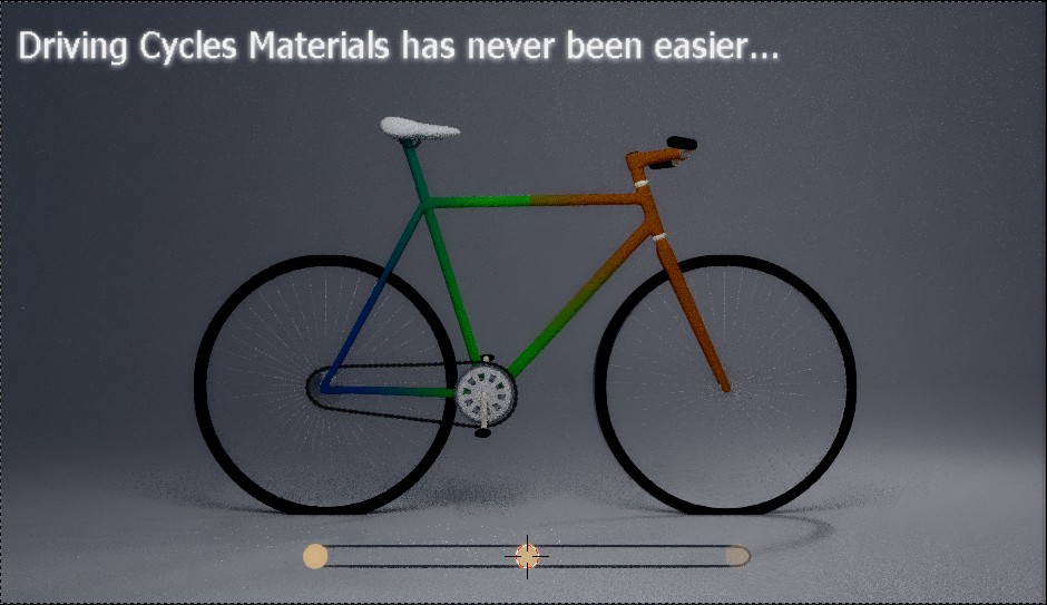 Cycles Material Drivers Demo - Lowpoly Bicycle preview image 1
